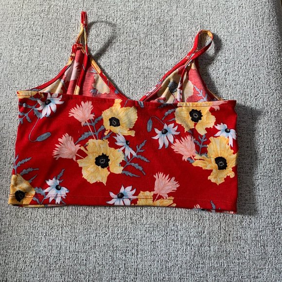 H&M Divided Floral Tank Top, Cropped, size M - Picture 3 of 4